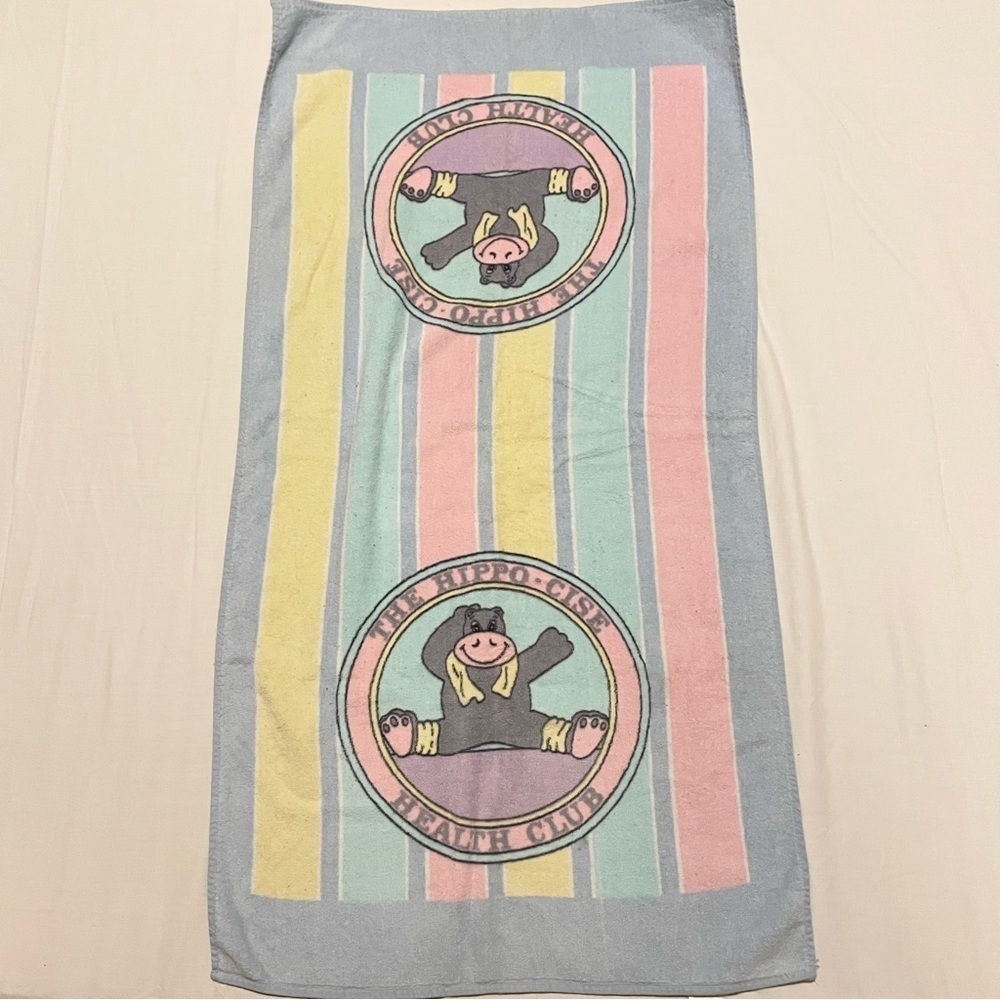 Vintage Hippo Cise Health Club Towel